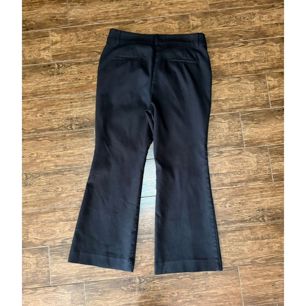 LOFT Black Kick Flare Cropped Trousers - 12P